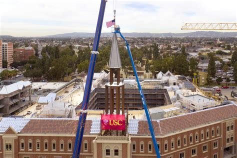 USC Village tops off with placing of landmark spire - USC Today