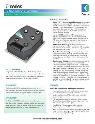 MODEL 1234 - Curtis Instruments - PDF Catalogs | Technical ...