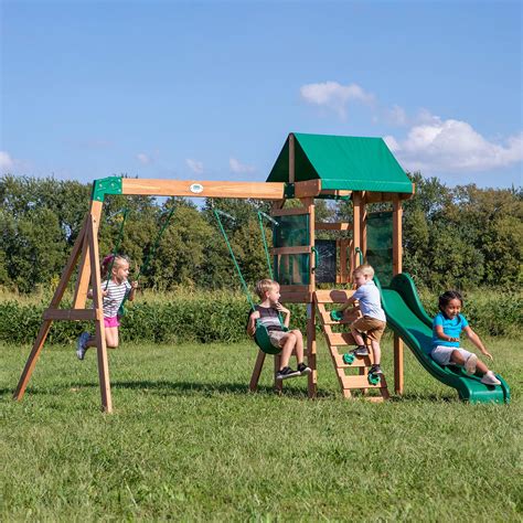 Buy Backyard Discovery Buckley Hill Wooden Swing Set KidKraft Appleton ...