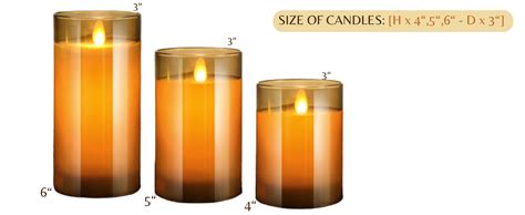 LTETTES LED Glass Cup Pillar Flameless Electric Candles | Flickering ...