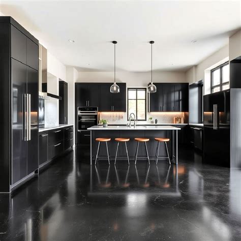 25 Black Kitchen Floor Ideas That Make a Statement