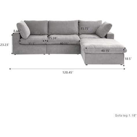 WJShome 120.45 Cloud Modular Sectional Sofa with Storage India | Ubuy