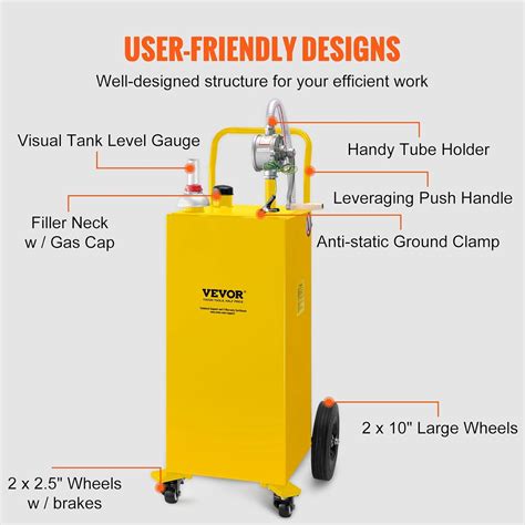 VEVOR 30 Gallon Fuel Caddy, Gas Storage Tank & 4 India | Ubuy