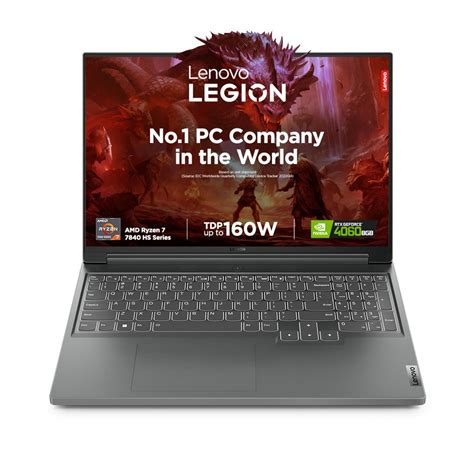 Lenovo Legion Slim 5 AI Powered AMD Ryzen 7 7840HS 16" (40.64cm) WQXGA ...