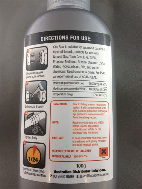 Natural Gas Line Thread Sealant 的图像结果