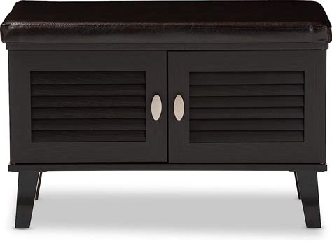 Buy Modern Contemporary 2-Door Dark Brown Wood Entryway Storage ...