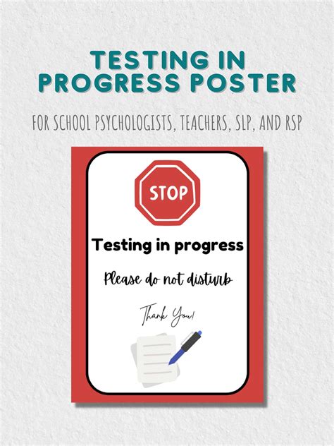 Testing Do Not Disturb Sign Printable