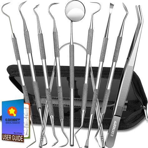 Amazon.com: G.CATACC 10 Pack Dental Tools, Professional Plaque Remover ...