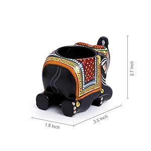 Buy ExclusiveLane Handmade and Hand-Painted Wooden Elephant Candle ...