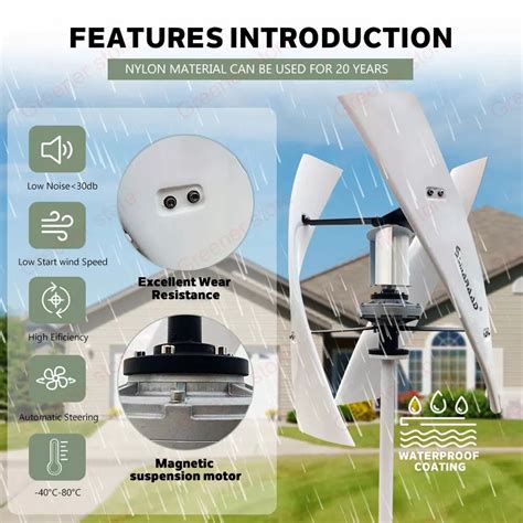3000W 12V 24V 48V Vertical Axis Wind Turbine India | Ubuy