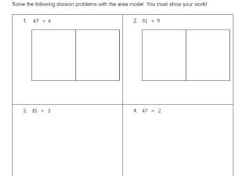 Image result for Area Model Division Example