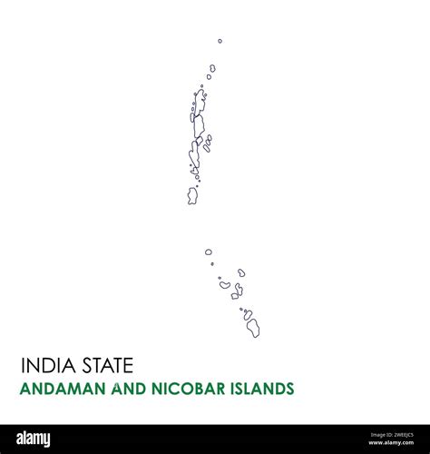 Andaman and Nicobar Islands map of Indian state. Andaman and Nicobar ...