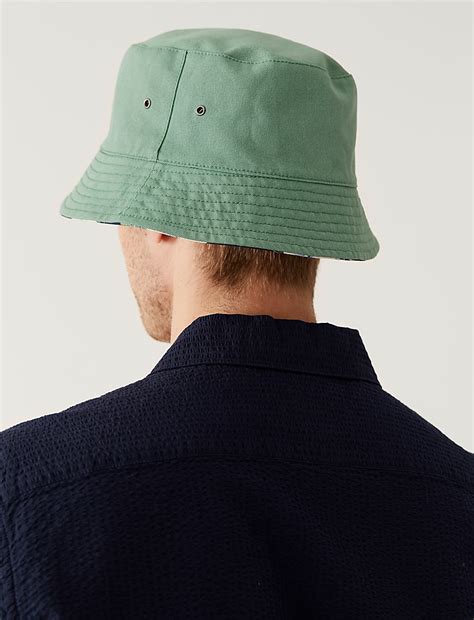 Buy Pure Cotton Reversible Bucket Hat at Marks & Spencer