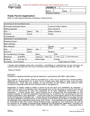 Cape Coral Permitting - Fill Online, Printable, Fillable, Blank | pdfFiller