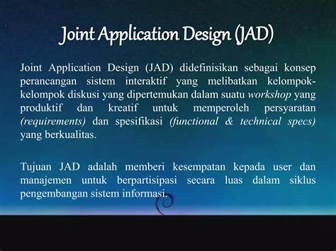 metode pengembangan JAD | PPTX