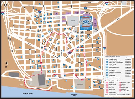 Detroit Metro System Map (people Mover) • Mapsof.net