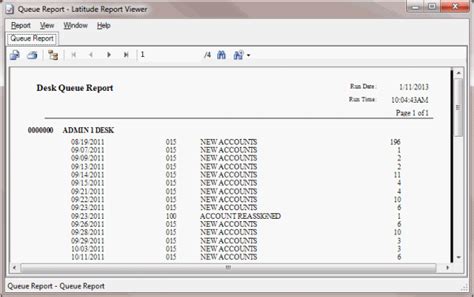 Latitude Help - Generate a Desk Queue Report