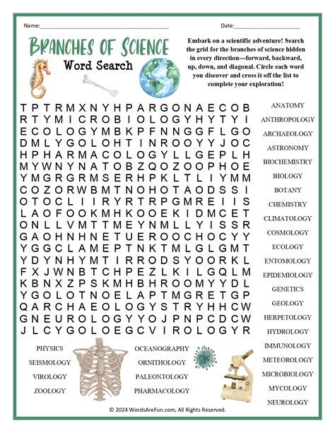 Science Word Search Science Word Search Puzzles II Classful