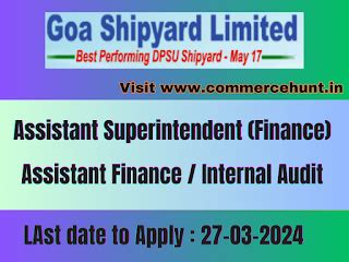 GOA SHIPYARD LIMITED Finance Recruitment : Checkout Qualifications ...