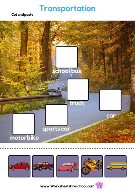 Transportation Worksheets for Preschoolers 的图像结果