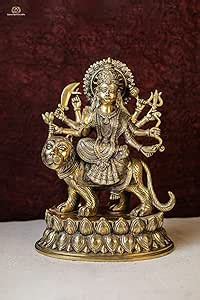 Buy SPRITUAL Arts Durga Maa Statue Brass 16 Inch Large Shera wali MATA ...