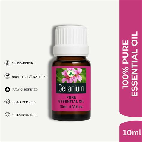 Geranium Essential Oil – 10 ml | 100% Pure & Natural | Cold Pressed ...