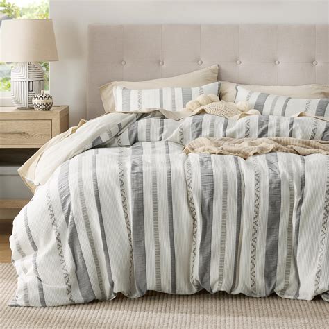 Bedsure Waffle Weave Duvet Cover King - 100% Cotton Boho Duvet Cover ...