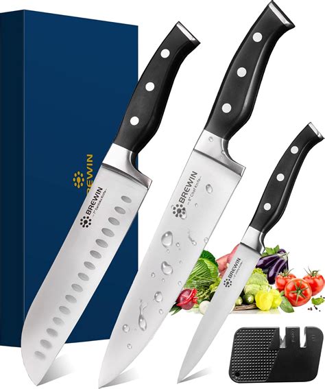 Brewin Professional Chef Knife Set 3PCS, Ultra Sharp Knives Set for ...