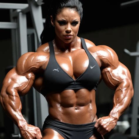 huge steroid female muscle