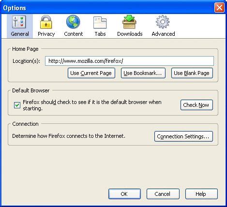 Firefox Homepage Setting 的图像结果