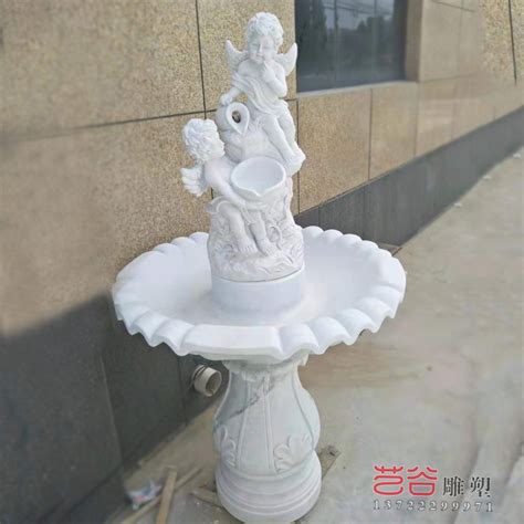 汉白玉喷泉-石雕喷泉-曲阳县艺谷园林雕塑有限公司