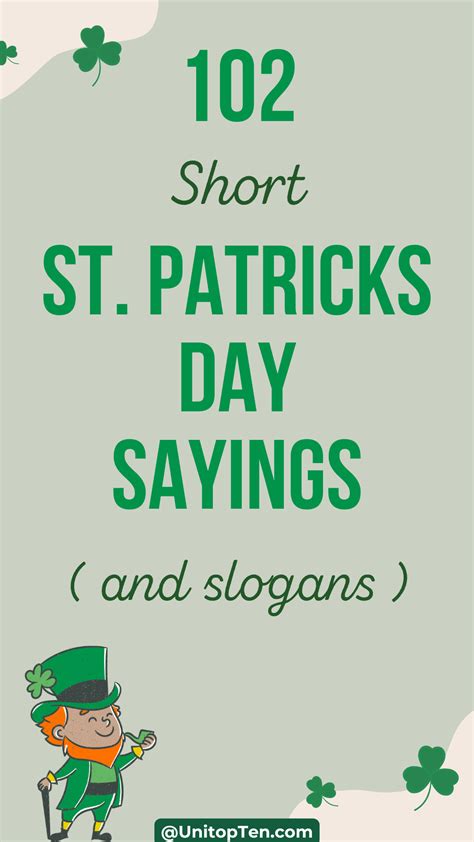 Best 13 100 Fun and Festive St. Patrick’s Day Sayings: Quotes, Cheers, and Slogans for Every ...