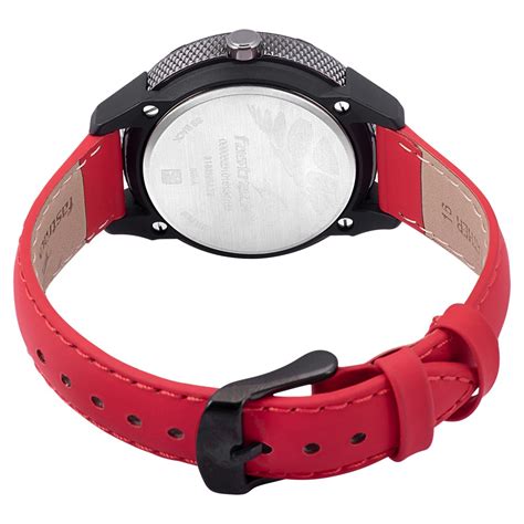 Buy Online Fastrack Modular Quartz Analog Black Dial Leather Strap ...