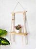 Macrame wall hanging shelf with open back chain pattern – Writings On ...