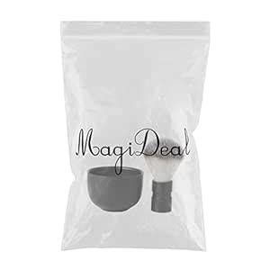 Stainless Steel Shaving Cup Cream Bowl and Brush Set Men's Beard ...