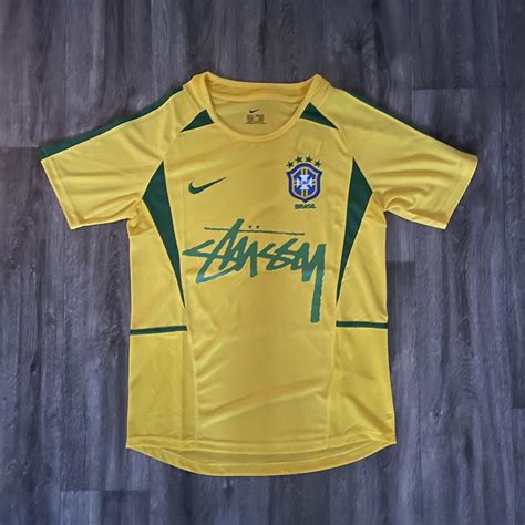 Brazil Stussy Retro Jersey #retro #jersey #brazil... - Depop