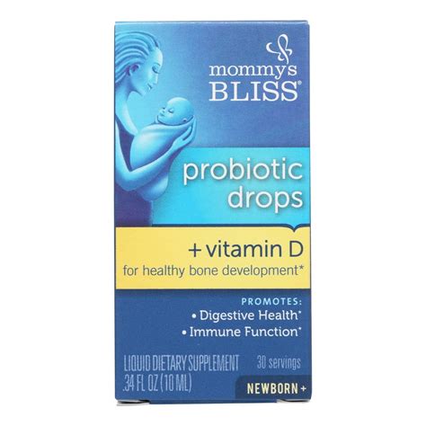 Mommy's Bliss Probiotic Drops + Vitamin D - 1 Each - .34 FZ - Walmart.com