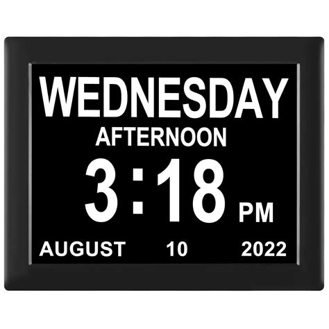 Buy Digital Calendar Clock Date and Time Day of The Week Clock 8 Alarm ...