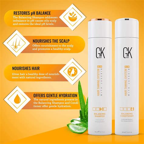 Buy GK HAIR Global Keratin Balancing Shampoo and Conditioner Sets (10.1 ...