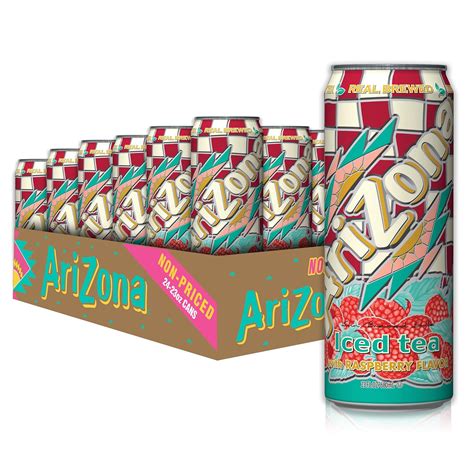 Amazon.com : AriZona Raspberry Tea - Big Can, 23 Fl Oz (Pack of 24 ...
