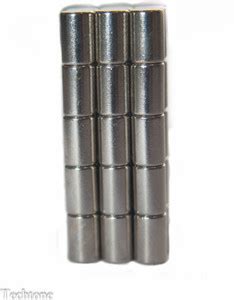 Techtone Magnetics 4mm x 6mm Neodymium magnet Rare earth Cylinder ...