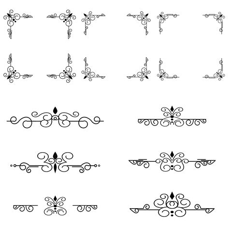 Premium Vector | Classic ornament frame, vintage border set premium vector