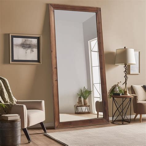 Amazon.com: Rustic Farmhouse Full Length Mirror with Stand 71"X32 ...