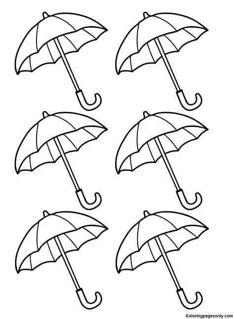 60 Malvorlagen mit Regenschirmen - ColoringPagesOnly.com