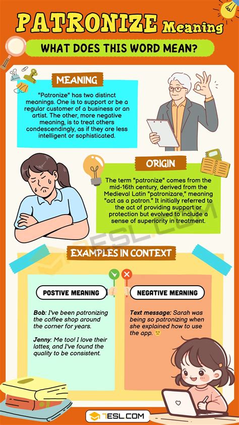 Patronize Meaning: What Does This Word Mean? • 7ESL