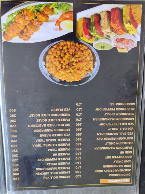 Menu at The Wave Restaurant, India