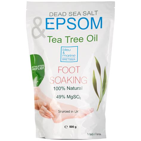 Tea Tree Essential Oil Foot Soak Salts - Antifungal Bath Treatment for Toenail Fungus and ...