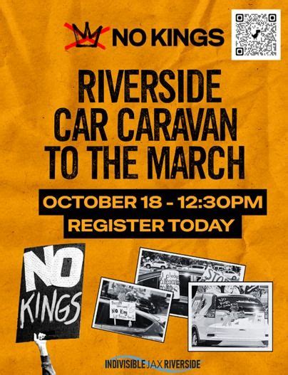 Riverside Car Caravan to NO KINGS March-REGISTRATION CLOSED, King St ...