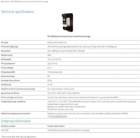AMS Original HP 2590 W3T10B Black Solvent Ink Cartridge for TIJ ...