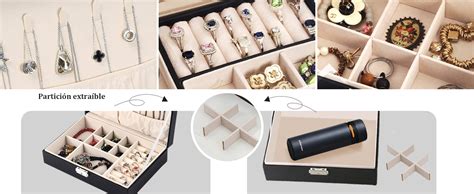Organizador de joyas,Organizador de Joyas de Cuero,Caja de ...